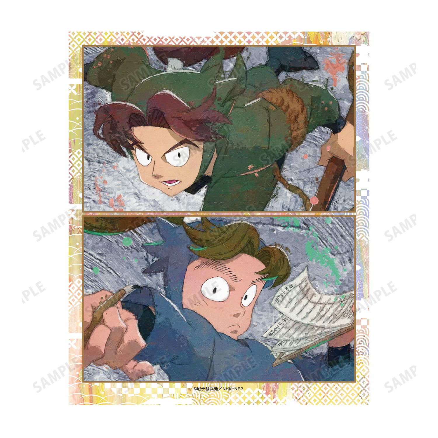 忍たま乱太郎 山田利吉&小松田秀作 grunge CANVAS キャンバスボード 画像 3 | AniSmile