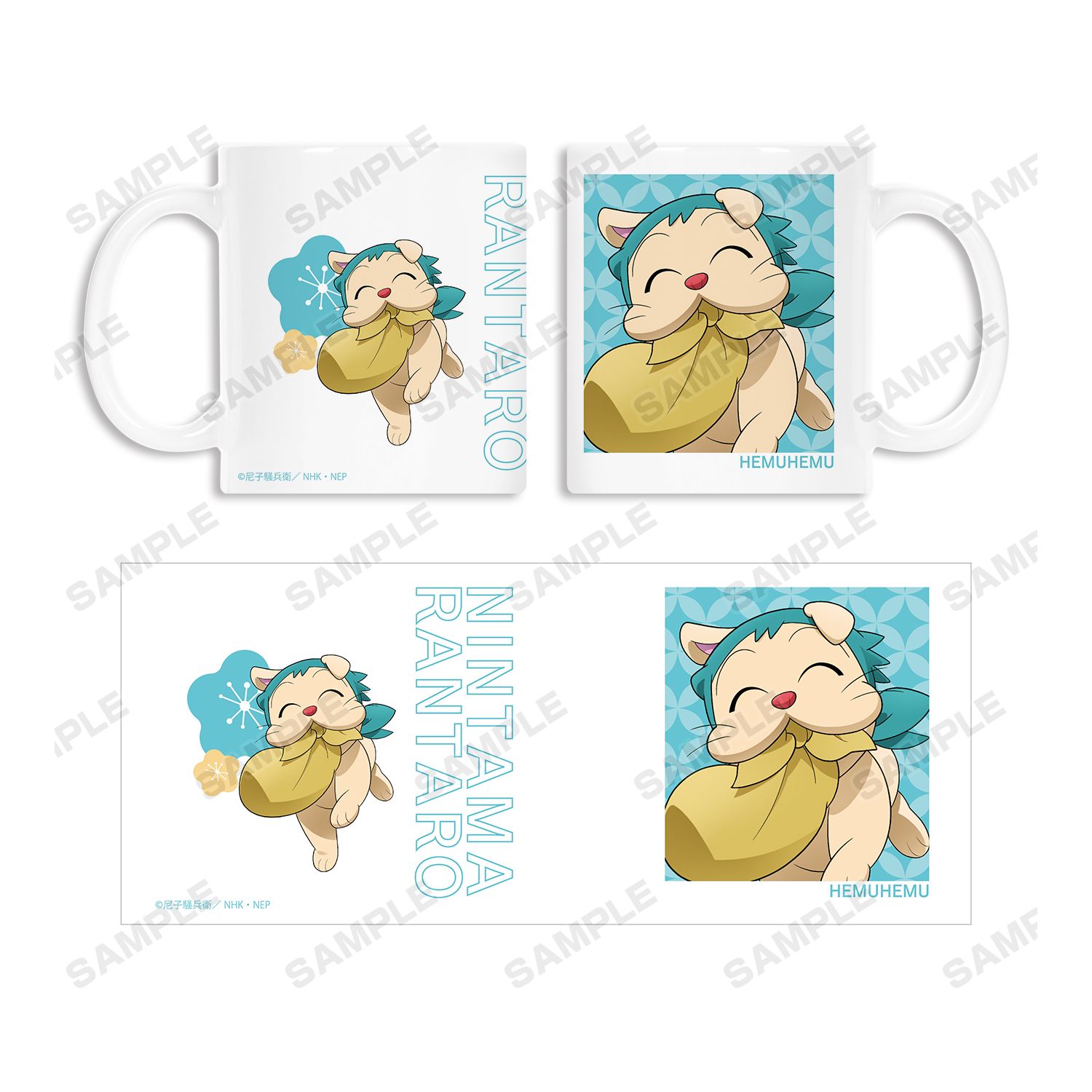 忍たま乱太郎 描き下ろしイラスト ヘムヘム みんなで商いver. マグカップ 画像 4 | AniSmile