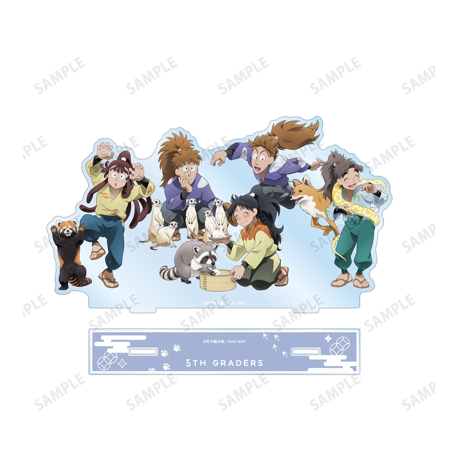 忍たま乱太郎 描き下ろし 五年生集合 みんなで飼育実習の段ver. BIGアクリルスタンド 画像 3 | AniSmile