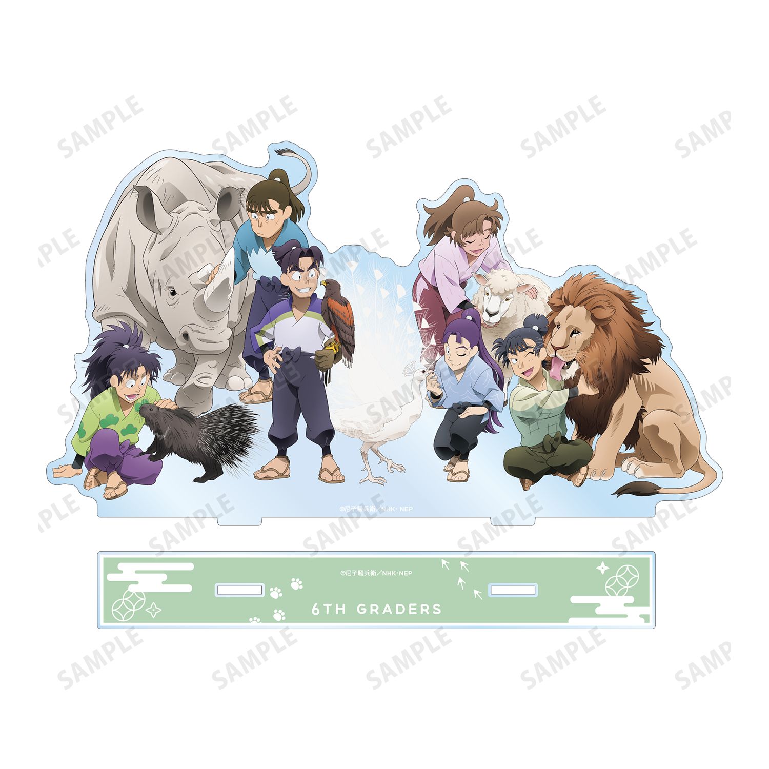 忍たま乱太郎 描き下ろし 六年生集合 みんなで飼育実習の段ver. BIGアクリルスタンド 画像 3 | AniSmile