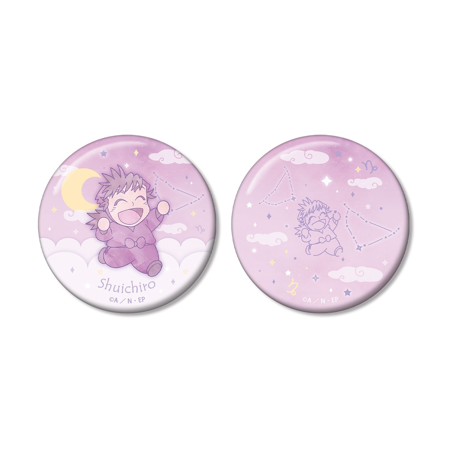 忍たま乱太郎 浜 守一郎 ar-Unity 星座柄 缶バッジ2個セット - 公式商品画像 | AniSmile