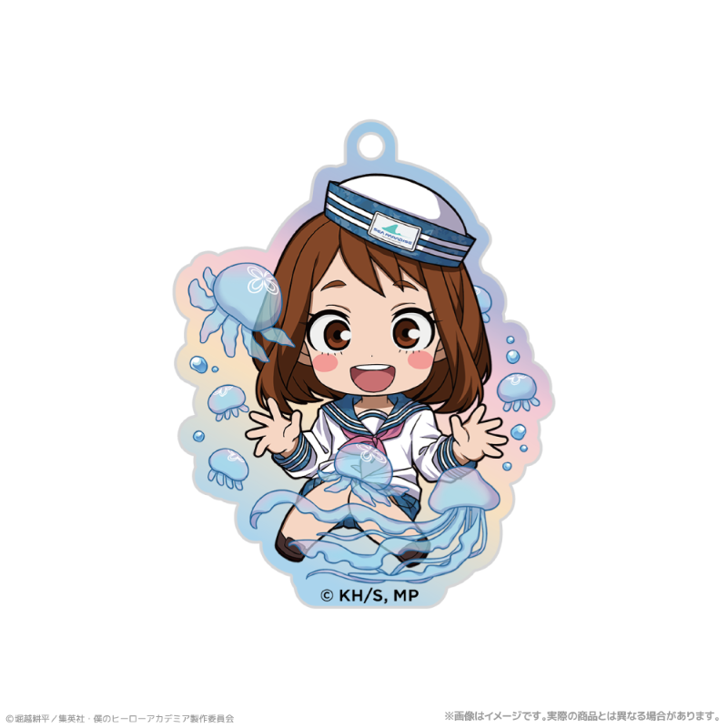 アニメ『僕のヒーローアカデミア』 オーロラアクリルキーホルダー_麗日お茶子 海の生きものたちと一緒にPLUS ULTRA - 公式商品画像 | AniSmile