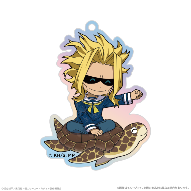 アニメ『僕のヒーローアカデミア』 オーロラアクリルキーホルダー_オールマイト 海の生きものたちと一緒にPLUS ULTRA - 公式商品画像 | AniSmile