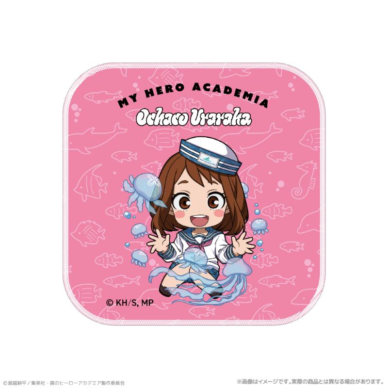 アニメ『僕のヒーローアカデミア』 ハンドタオル_麗日お茶子 海の生きものたちと一緒にPLUS ULTRA - 公式商品画像 | AniSmile