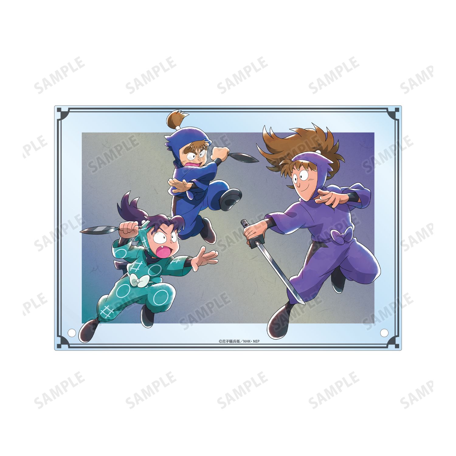 忍たま乱太郎 描き下ろしイラスト 集合B みんなで鍛練の段ver. A5アクリルパネル 画像 5 | AniSmile