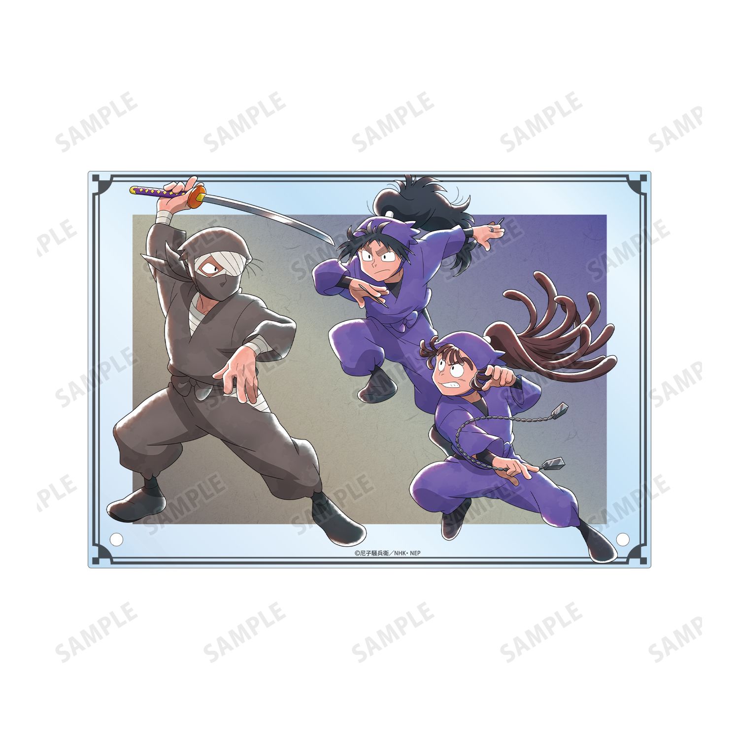 忍たま乱太郎 描き下ろしイラスト 集合E みんなで鍛練の段ver. A5アクリルパネル 画像 5 | AniSmile