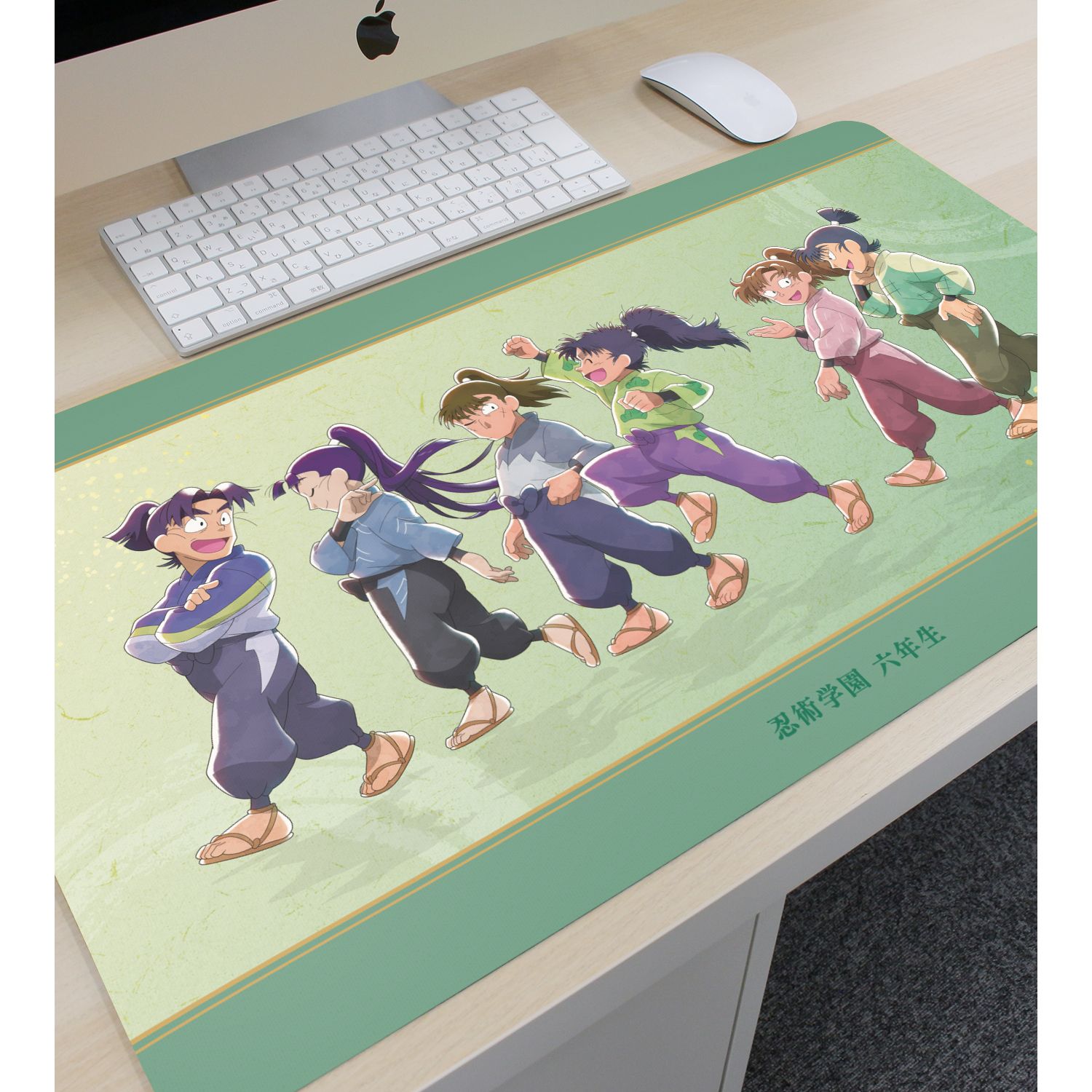 忍たま乱太郎 描き下ろし 六年生集合 みんなで歩むの段ver. マルチデスクマット 画像 3 | AniSmile