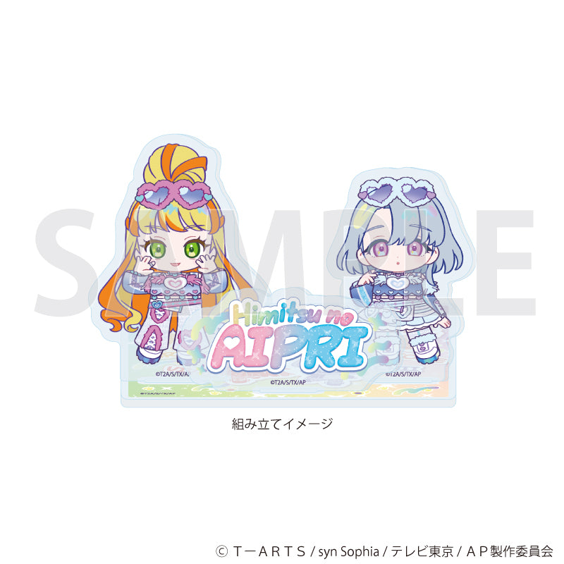 アクリルコースタースタンド「ひみつのアイプリ」02/デザインB デュオコーデver.(ミニキャライラスト) 画像 2 | AniSmile