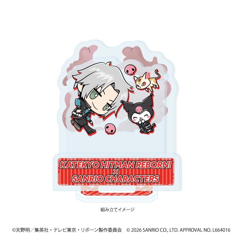 アクリルスタンドプレート「家庭教師ヒットマンREBORN!×SANRIO CHARACTERS」03/獄寺隼人×クロミ(コラボイラスト) 画像 2 | AniSmile