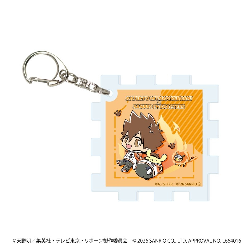 アクリルキューブキーホルダー「家庭教師ヒットマンREBORN!×SANRIO CHARACTERS」01/ブラインド(全10種)(コラボイラスト) 画像 3 | AniSmile