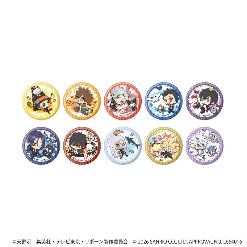 缶バッジ「家庭教師ヒットマンREBORN!×SANRIO CHARACTERS」07/ブラインド(全10種)(コラボイラスト) - 公式商品画像 | AniSmile