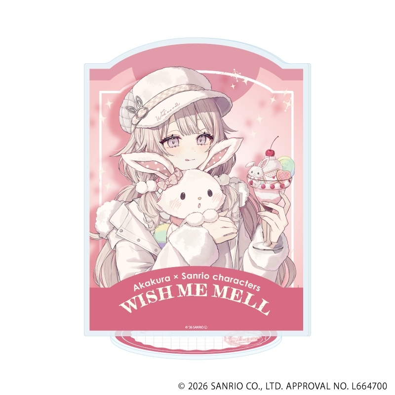 アクリルスタンド「赤倉×サンリオキャラクターズ」58/ウィッシュミーメル(コラボイラスト) - 公式商品画像 | AniSmile
