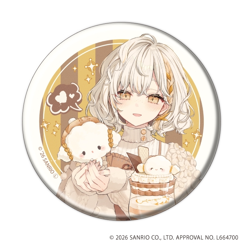 缶バッジ「赤倉×サンリオキャラクターズ」06/ブラインド(全6種)(コラボイラスト) 画像 3 | AniSmile