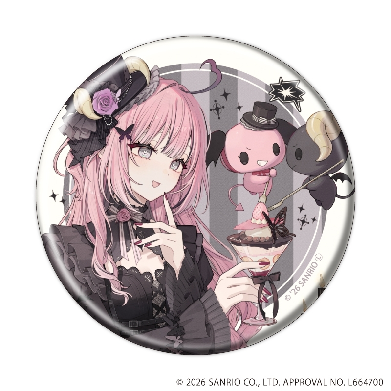 缶バッジ「赤倉×サンリオキャラクターズ」06/ブラインド(全6種)(コラボイラスト) 画像 5 | AniSmile