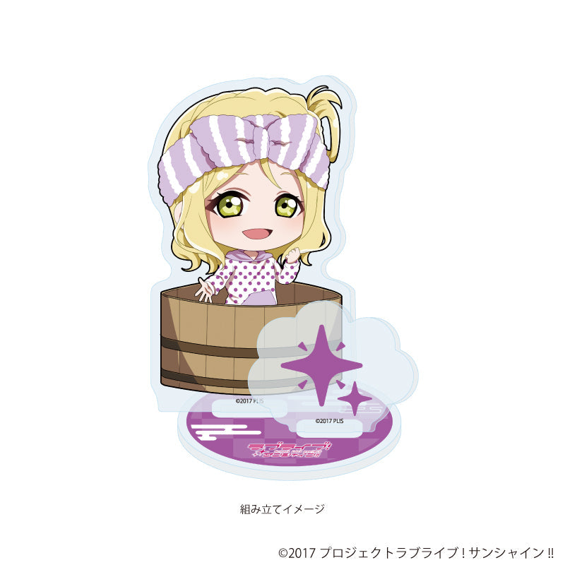アクリルスタンドプレート「ラブライブ!サンシャイン!!」17/銭湯ver. 小原 鞠莉(ミニキャライラスト) 画像 2 | AniSmile