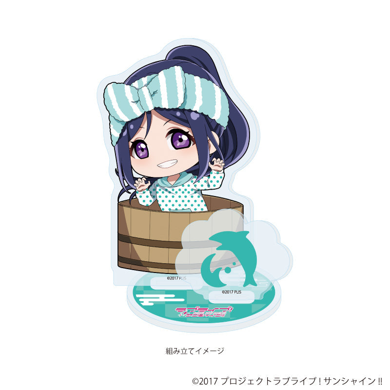 アクリルスタンドプレート「ラブライブ!サンシャイン!!」12/銭湯ver. 松浦 果南(ミニキャライラスト) 画像 2 | AniSmile