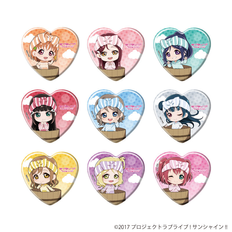 ハート型缶バッジ「ラブライブ!サンシャイン!!」03/銭湯ver. トレーディング(全9種)(ミニキャライラスト) - 公式商品画像 | AniSmile