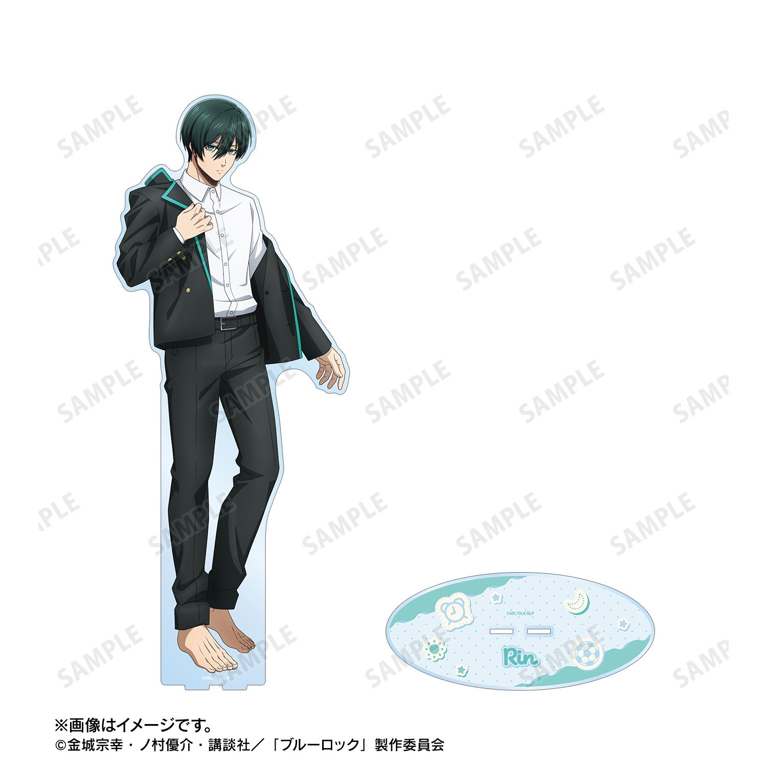 TVアニメ『ブルーロック』 描き下ろし 糸師 凛 モーニングルーティンver. 超特大アクリルスタンド 画像 3 | AniSmile
