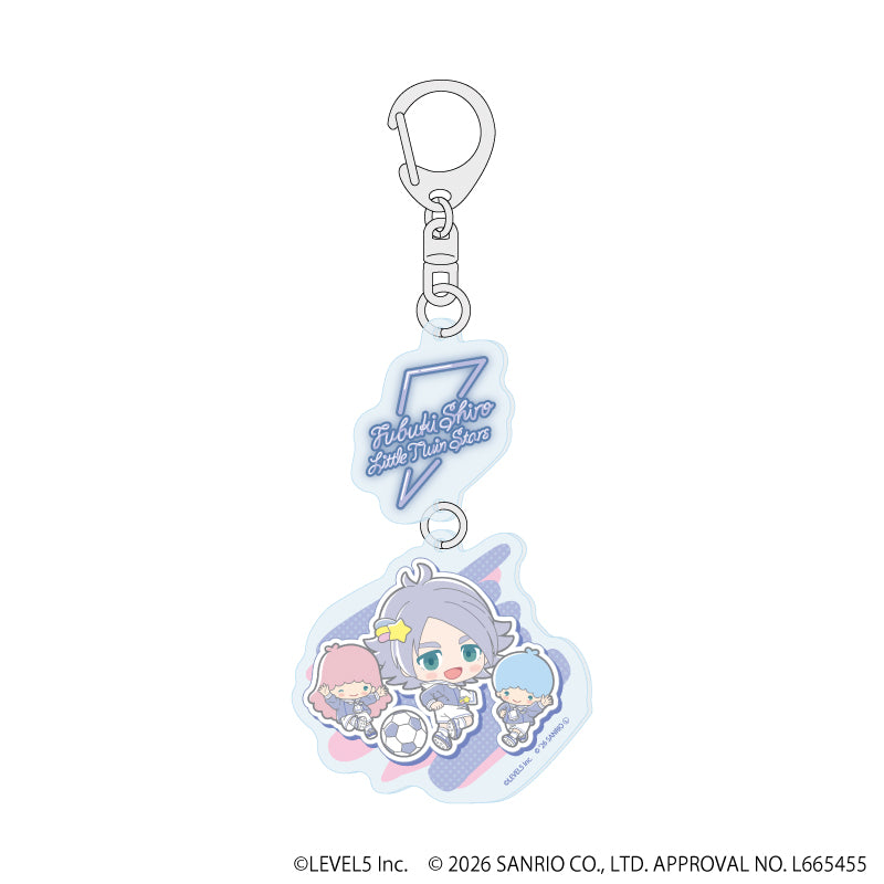 連結アクリルキーホルダー「イナズマイレブン×サンリオキャラクターズ」05/吹雪士郎×リトルツインスターズ(コラボイラスト) - 公式商品画像 | AniSmile