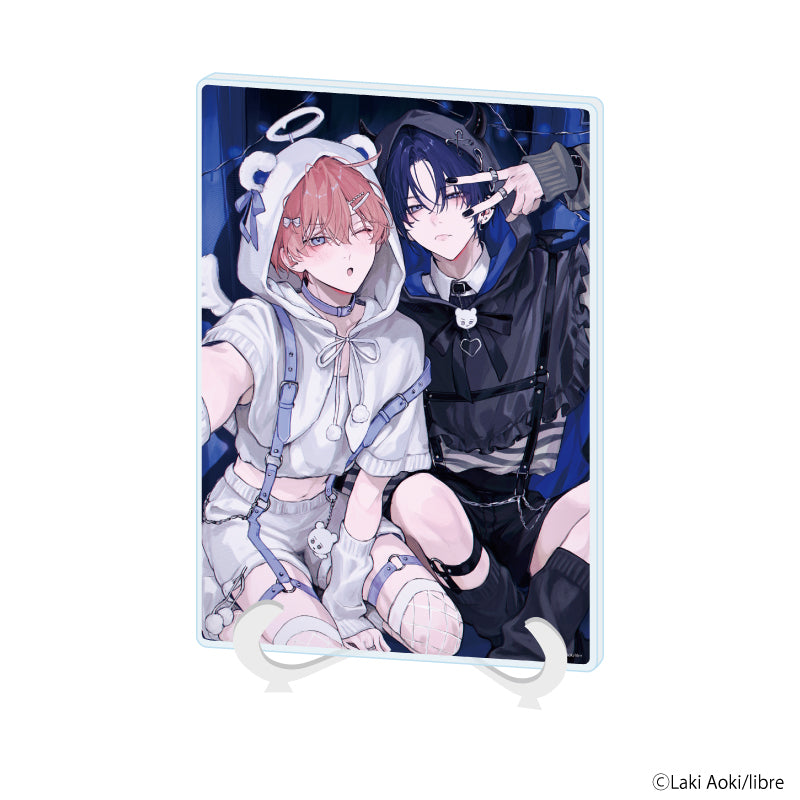 アクリルアートボード(A5サイズ)「青木らき先生」01/「箱推しBLフェア~アイドルたちとのカフェタイム~」(公式イラスト) - 公式商品画像 | AniSmile
