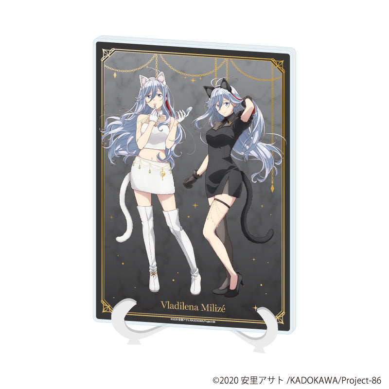 アクリルアートボード(A5サイズ)「86―エイティシックス―」01/ヴラディレーナ・ミリーゼ 白猫&黒猫ver.(描き下ろしイラスト) - 公式商品画像 | AniSmile
