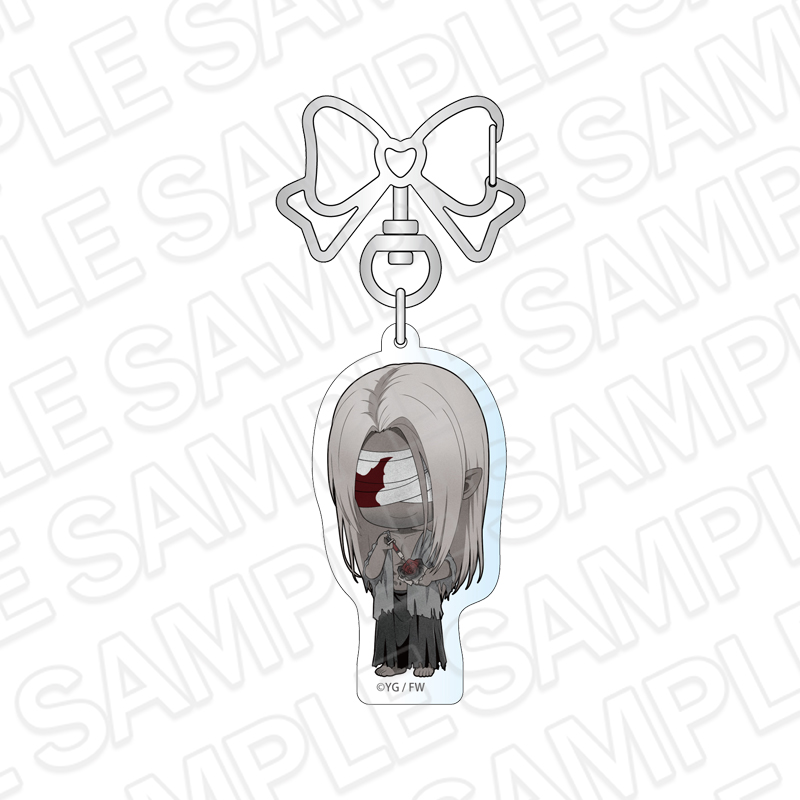文字化化 アクリルキーホルダー 銀髪の男 Rose デフォルメ ver. 画像 2 | AniSmile