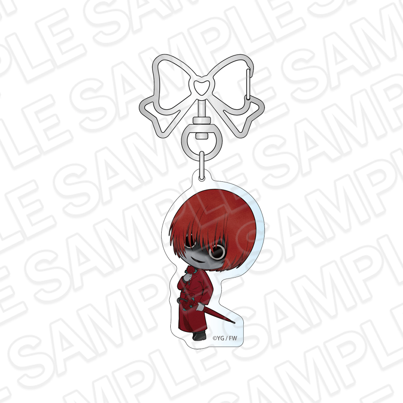 文字化化 アクリルキーホルダー 赤い傘の男 Rose デフォルメ ver. 画像 2 | AniSmile