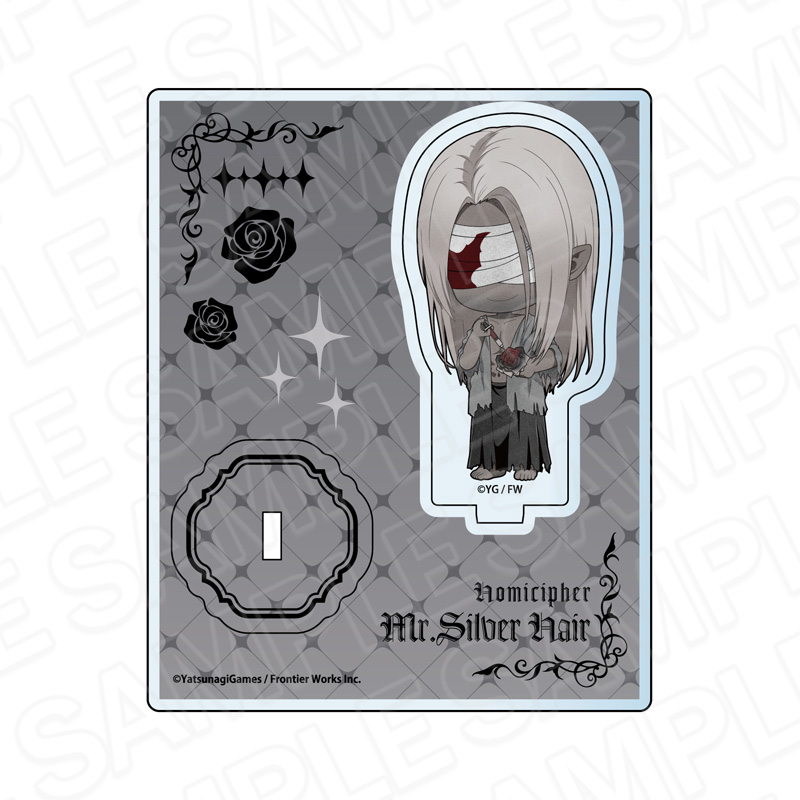 文字化化 アクリルスタンド 銀髪の男 Rose デフォルメ ver. 画像 2 | AniSmile