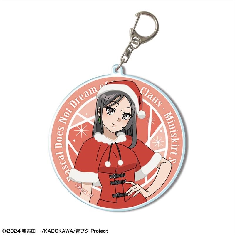 青春ブタ野郎はサンタクロースの夢を見ない ビッグアクリルキーホルダー デザイン08(ミニスカサンタ) - 公式商品画像 | AniSmile