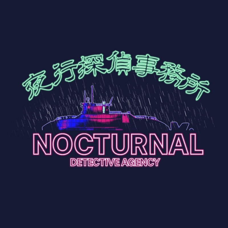 超探偵事件簿 レインコード 夜行探偵事務所 Tシャツ/NAVY-XL 画像 2 | AniSmile
