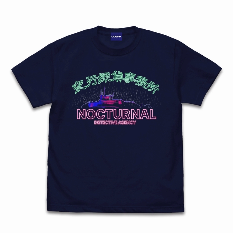 超探偵事件簿 レインコード 夜行探偵事務所 Tシャツ/NAVY-M - 公式商品画像 | AniSmile