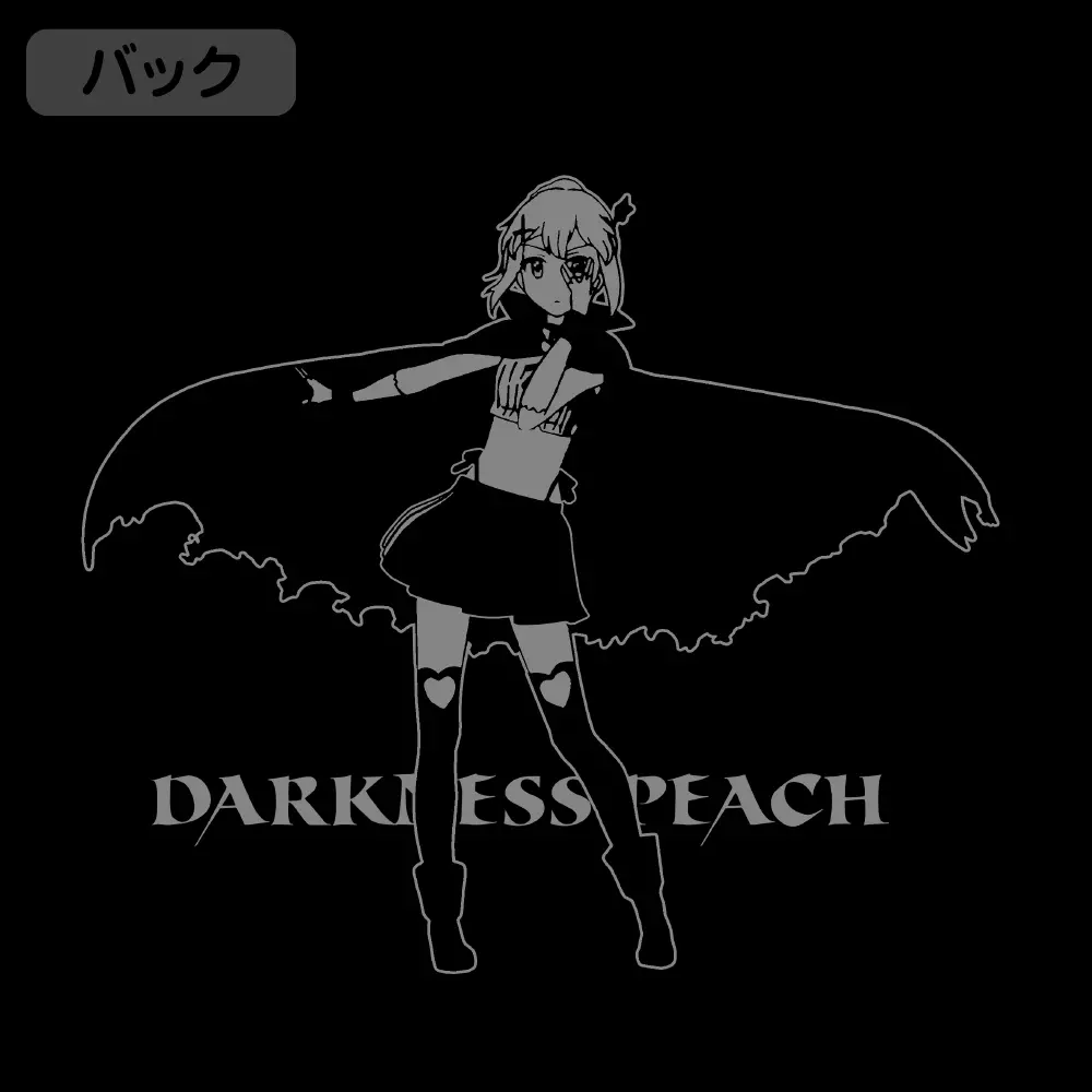 まちカドまぞく 2丁目 桃の闇堕ちTシャツ/BLACK-L 画像 4 | AniSmile
