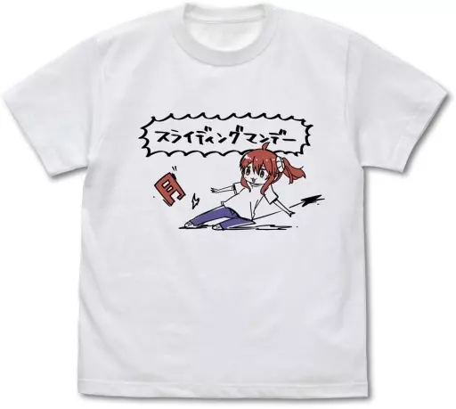 まちカドまぞく スライディングマンデー Tシャツ/WHITE-M - 公式商品画像 | AniSmile
