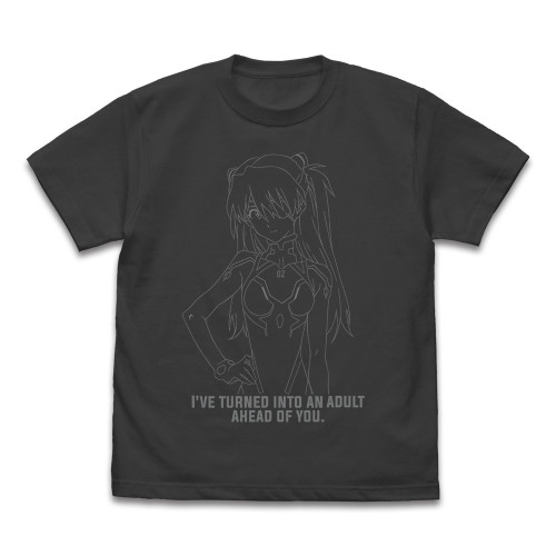 エヴァンゲリオン 式波・アスカ・ラングレー ラインアート Tシャツ/SUMI-XL 画像 2 | AniSmile
