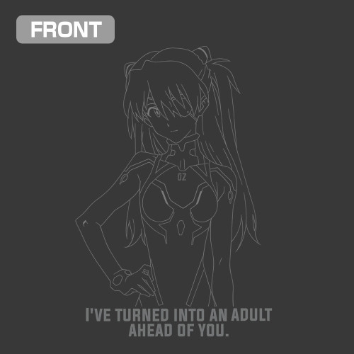 エヴァンゲリオン 式波・アスカ・ラングレー ラインアート Tシャツ/SUMI-S 画像 3 | AniSmile