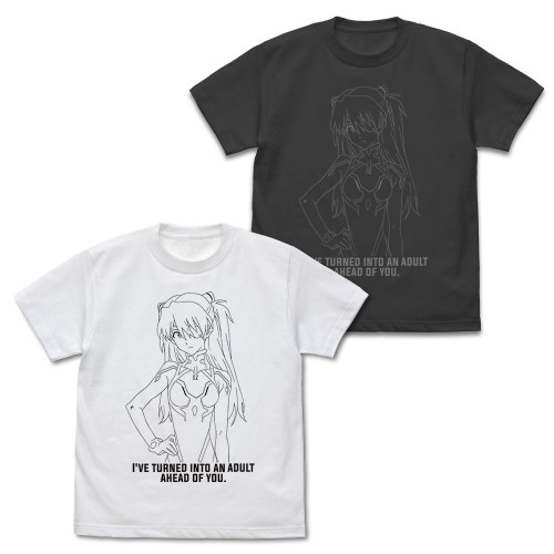 エヴァンゲリオン 式波・アスカ・ラングレー ラインアート Tシャツ/WHITE-S - 公式商品画像 | AniSmile