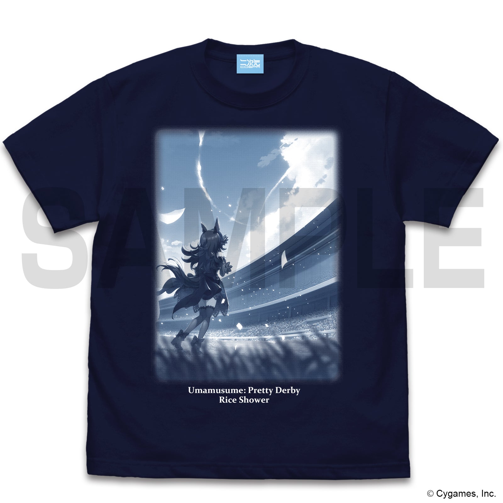 ウマ娘 プリティーダービー ライスシャワー/『幸せ』が舞う時 Tシャツ/NAVY-S - 公式商品画像 | AniSmile