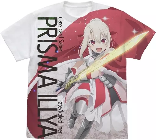 描き下ろし イリヤ夢幻召喚:セイバーフルグラフィックTシャツ/WHITE-L - 公式商品画像 | AniSmile