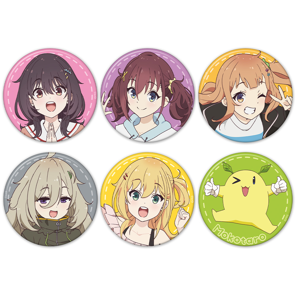 日々は過ぎれど飯うまし 缶バッジ6個セット まこ&くれあ&しのん&つつじ&なな&モコ太郎 画像 2 | AniSmile