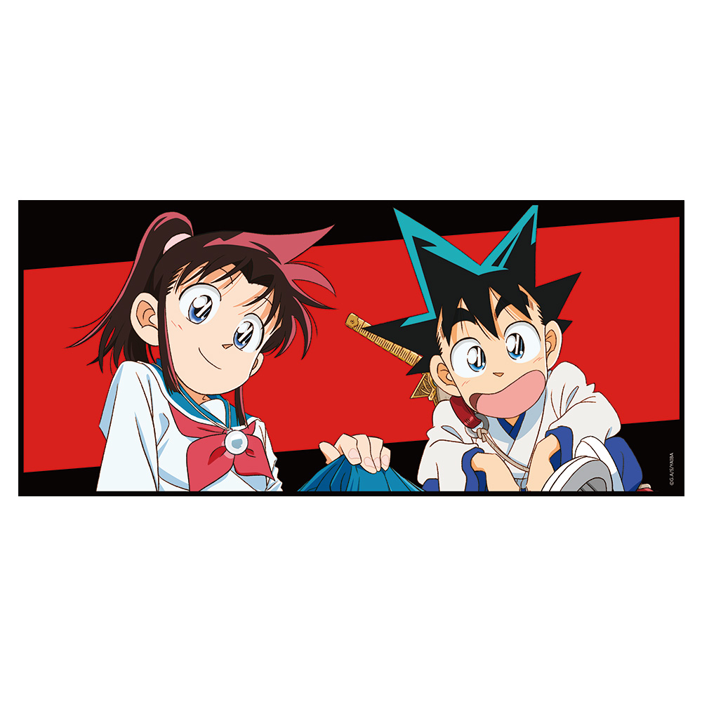真・侍伝 YAIBA 缶バッジ付キャラクター大判タオル 刃&さやか - 公式商品画像 | AniSmile