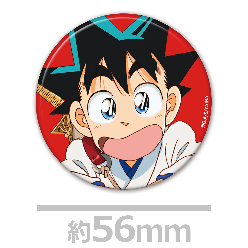 真・侍伝 YAIBA 缶バッジ付キャラクター大判タオル 刃&さやか 画像 5 | AniSmile
