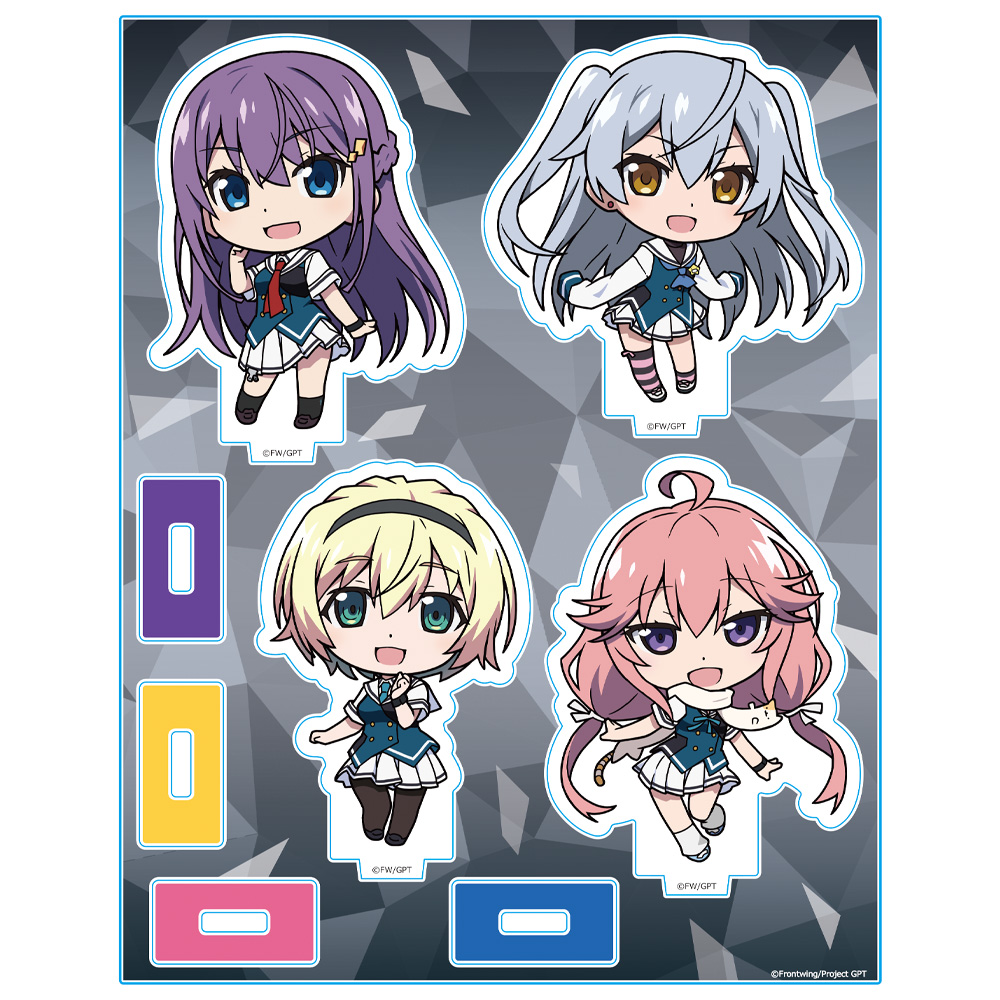 グリザイア:ファントムトリガー アクリルキャラスタンド レナ&トーカ&クリス&ムラサキ デフォルメキャラ - 公式商品画像 | AniSmile