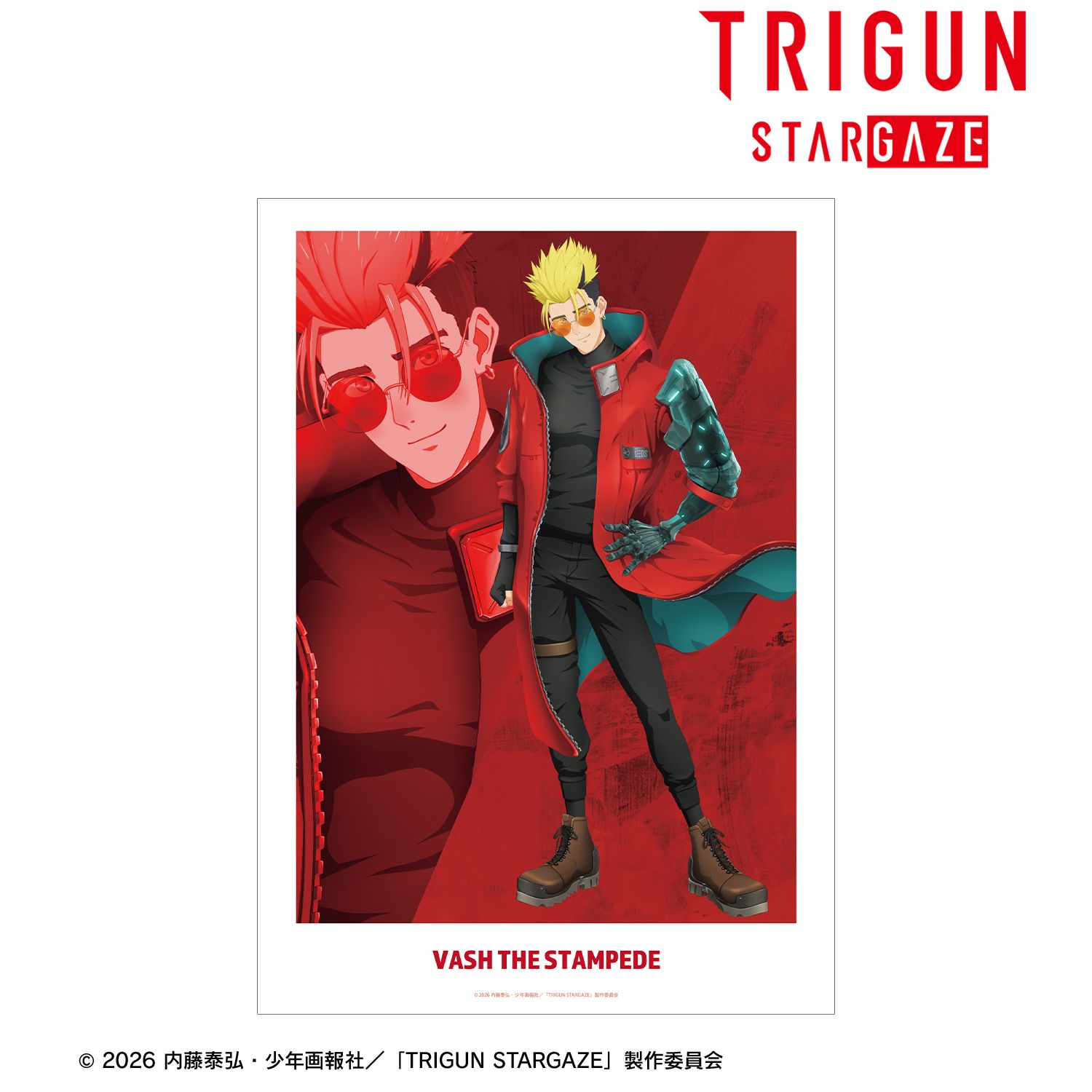TVアニメ「TRIGUN STARGAZE」 ヴァッシュ・ザ・スタンピード キャラクタービジュアル A3マット加工ポスター - 公式商品画像 | AniSmile