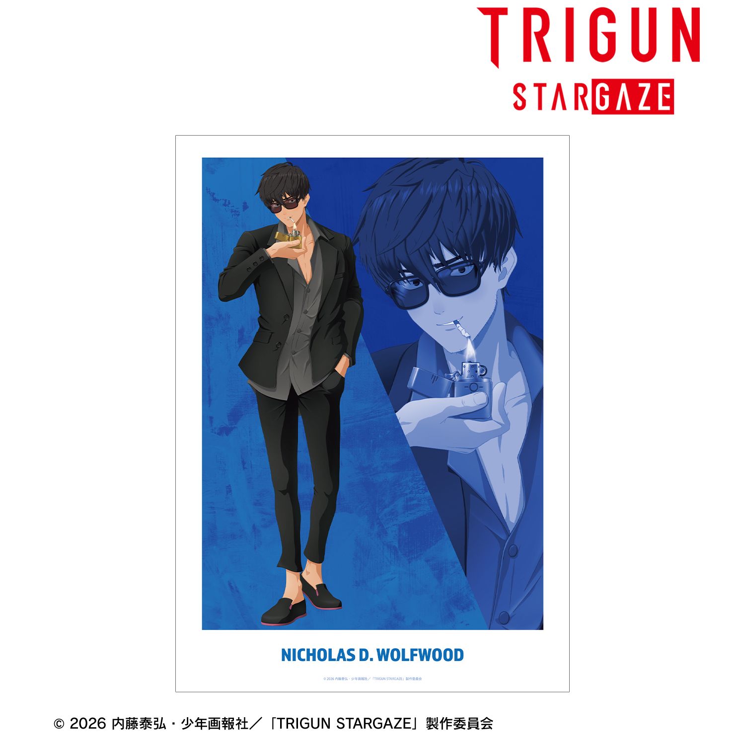 TVアニメ「TRIGUN STARGAZE」 ニコラス・D・ウルフウッド キャラクタービジュアル A3マット加工ポスター 画像 2 | AniSmile