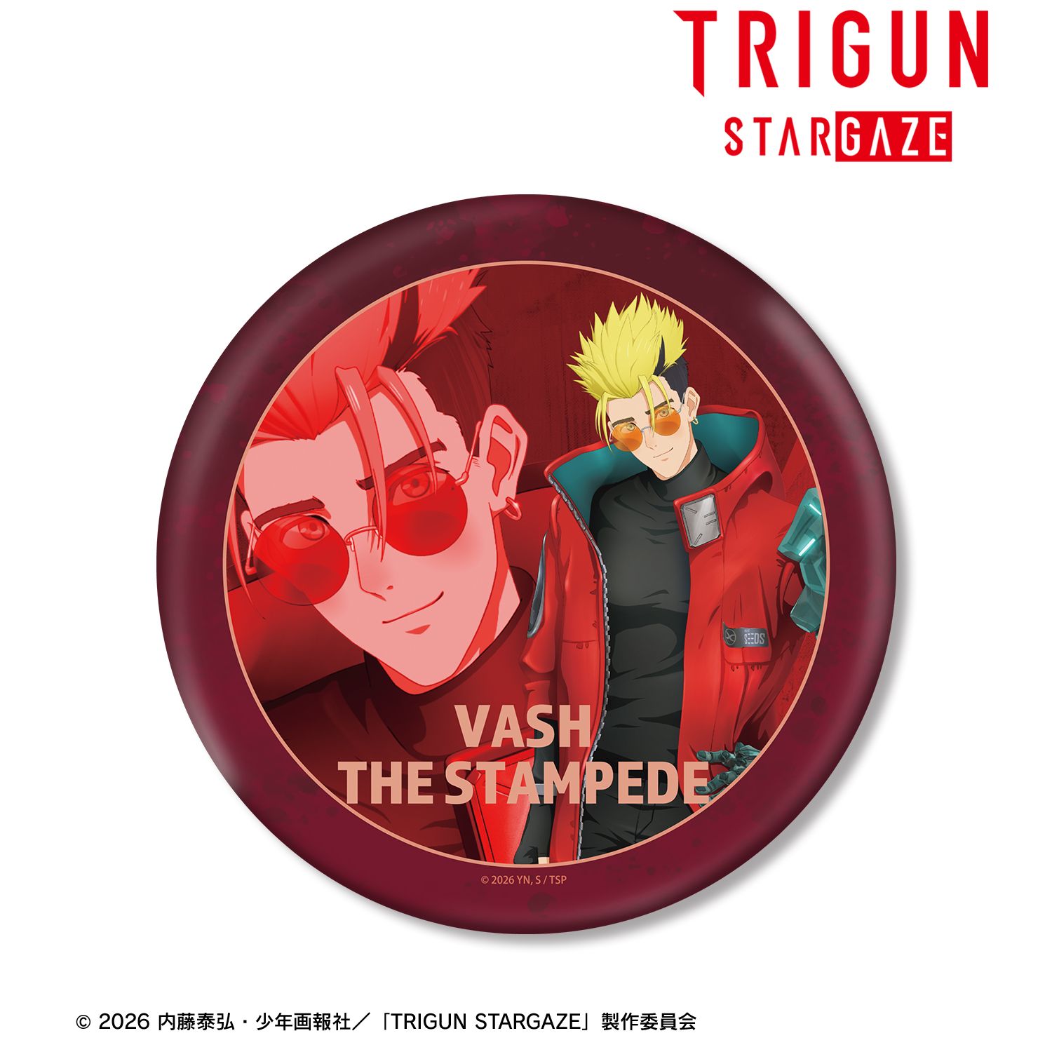 TVアニメ「TRIGUN STARGAZE」 ヴァッシュ・ザ・スタンピード キャラクタービジュアル BIG缶バッジ 画像 2 | AniSmile
