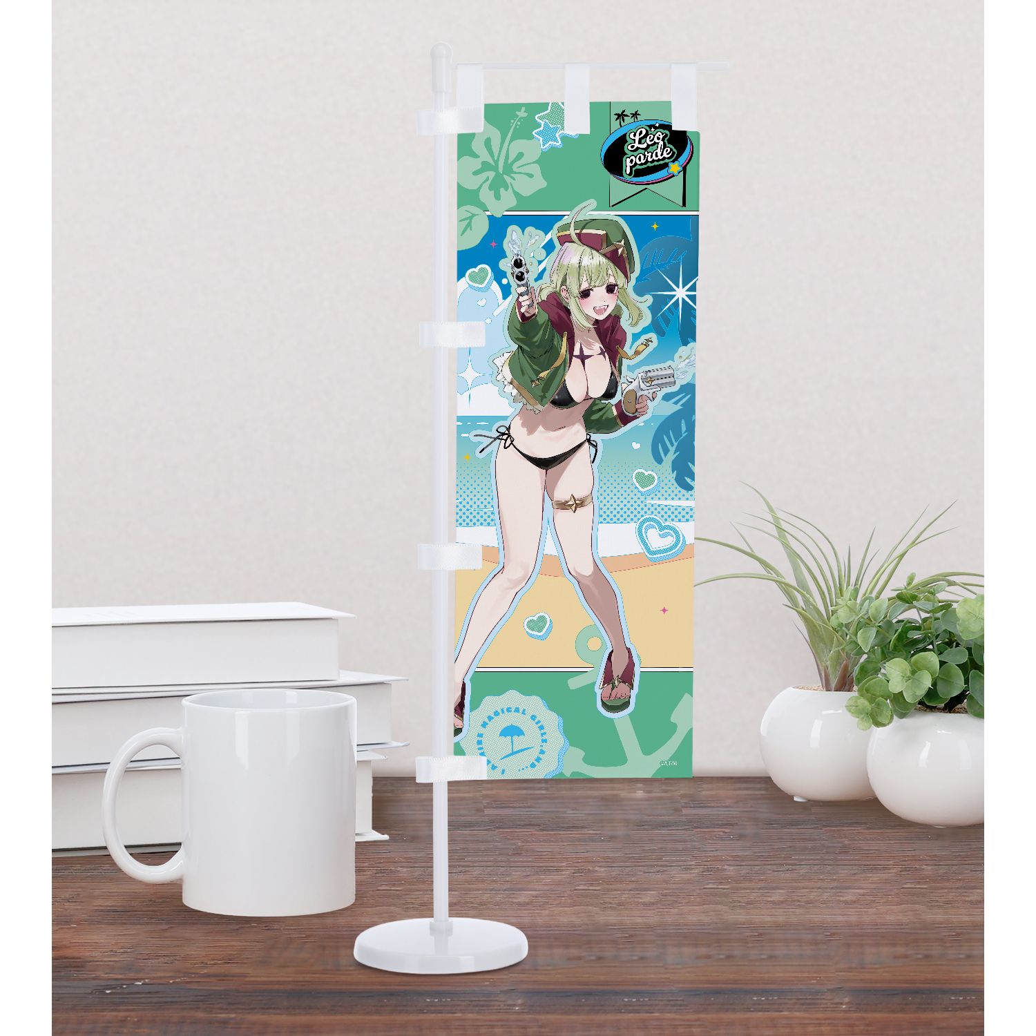 TVアニメ「魔法少女にあこがれて」 千種みのりさんイラスト レオパルト 水着ver. ミニのぼり 画像 3 | AniSmile