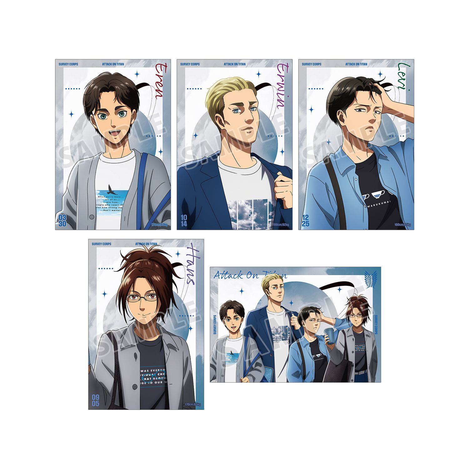 TVアニメ『進撃の巨人』 描き下ろし シミラールックver. 第2弾 ポストカード5枚セット - 公式商品画像 | AniSmile