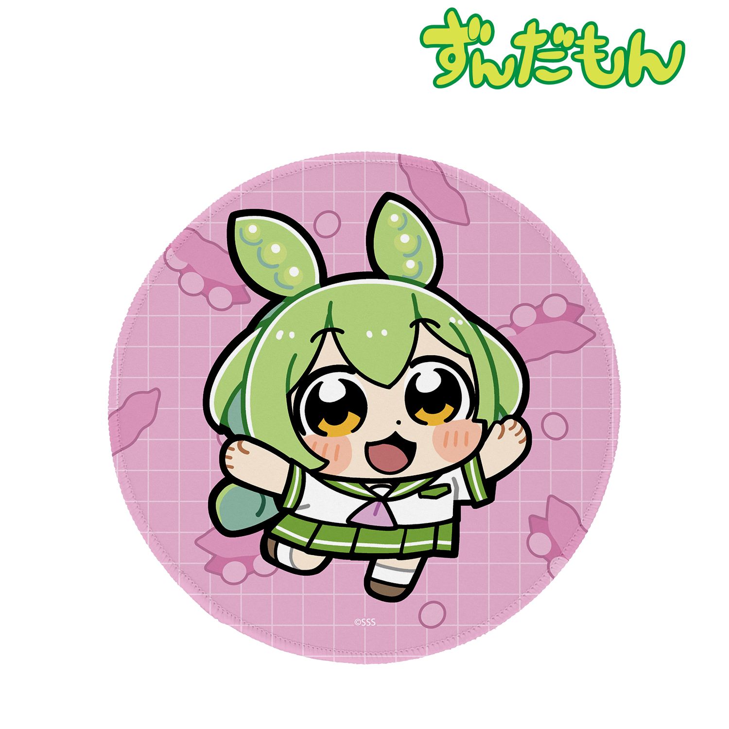 大川ぶくぶさんイラスト 夏セーラー服ずんだもん スクールver. マウスパッド 画像 2 | AniSmile