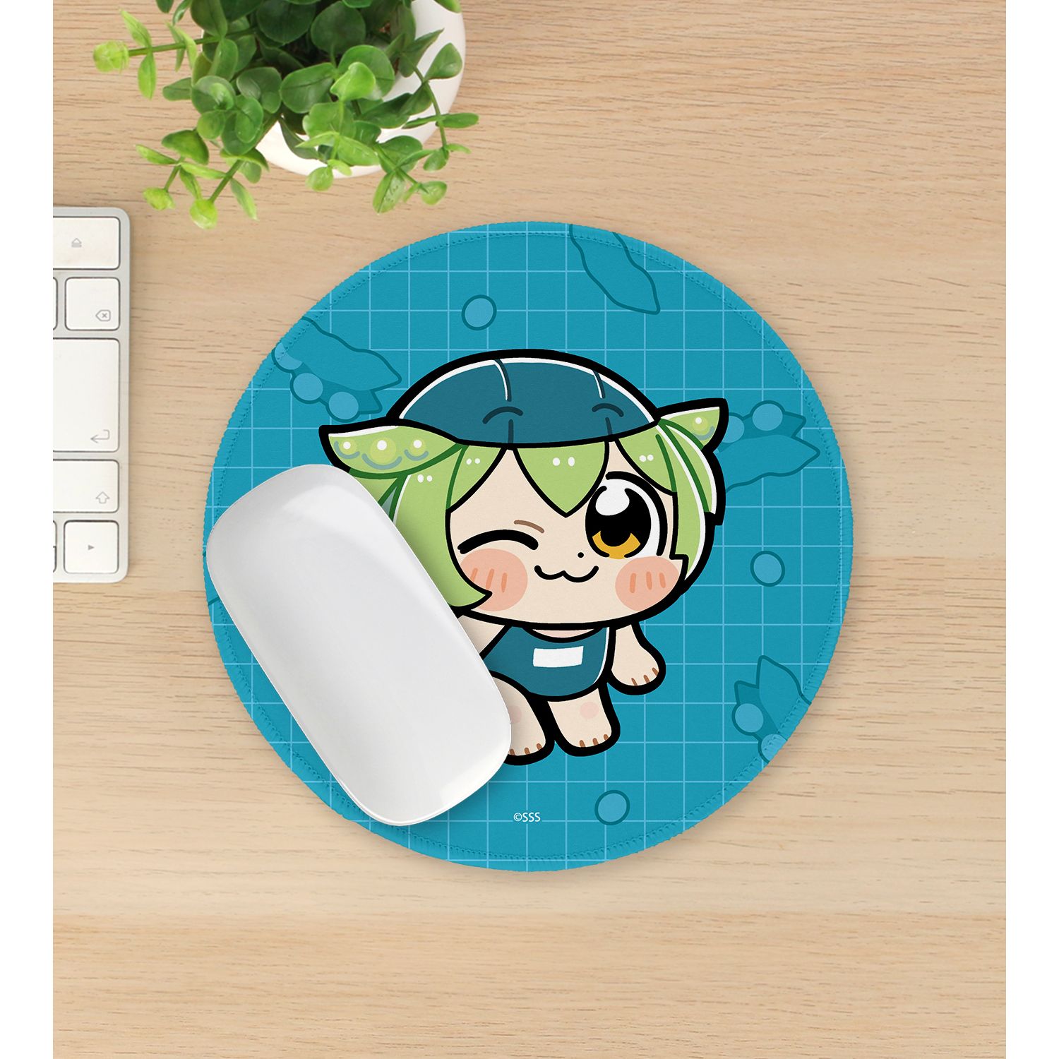 大川ぶくぶさんイラスト スクール水着ずんだもん スクールver. マウスパッド 画像 3 | AniSmile