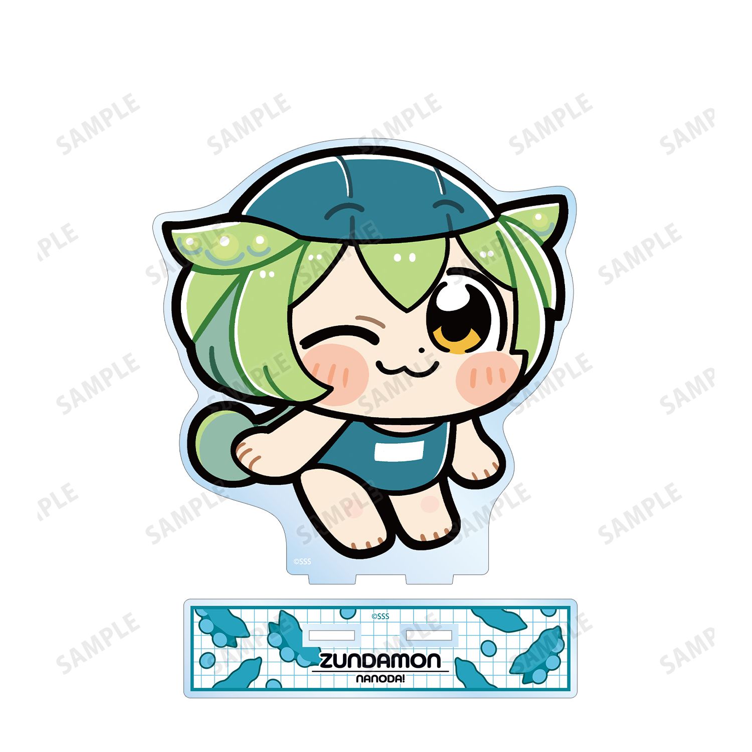 大川ぶくぶさんイラスト スクール水着ずんだもん スクールver. BIGアクリルスタンド 画像 3 | AniSmile